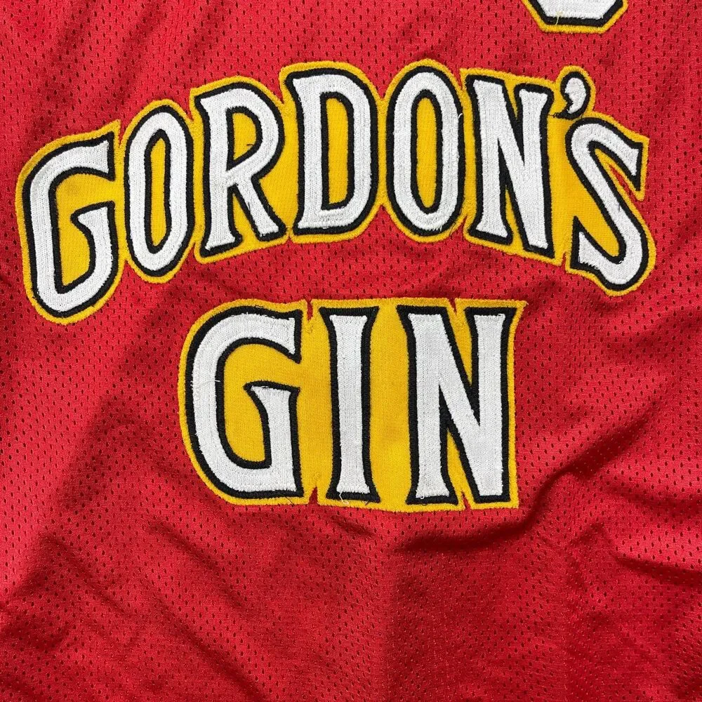Vintage Gordon's Gin Philippine Basketball Association #6 Will DHA Jersey Red
